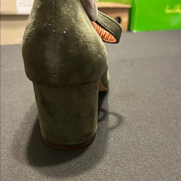 Bonnibel Green Suede Block Heels - Picture 3 of 3